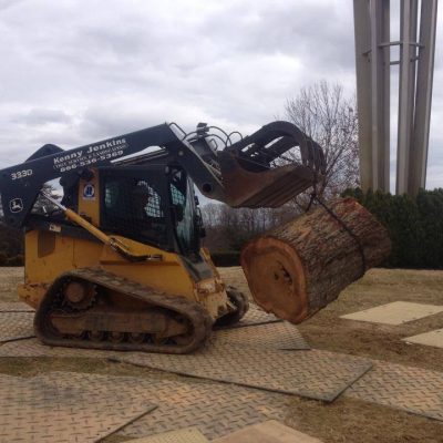 Storm damage Tree Lifter- lifting the tree log
